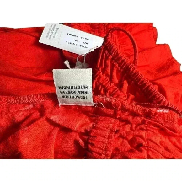 Sim & Sam Juniors XL PAOLINA RED Smocked Strappy Ruffled Tiered Crop Top - Picture 6 of 9